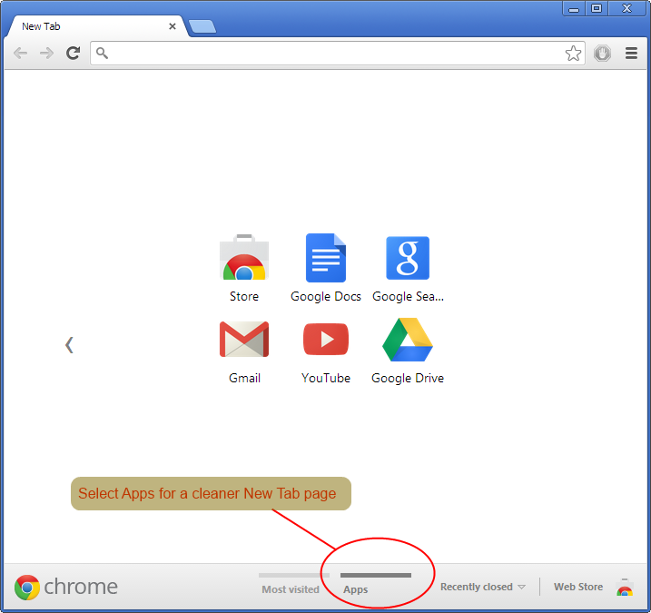 Hide Most Visited Chrome